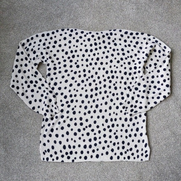 New LOFT XS Polka Dot Cotton Sweater NWT - Picture 2 of 4